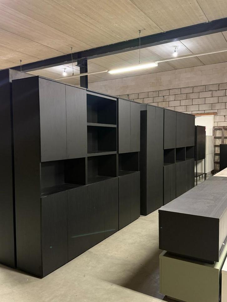 vakken kasten 80cm breed eiken fineer zwart, Huis en Inrichting, Kasten | Wandmeubels, Zo goed als nieuw, Minder dan 100 cm, Minder dan 150 cm