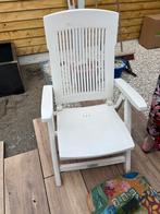 2 tuinstoelen met kussens, Tuin en Terras, Ophalen, Gebruikt, Kunststof, Verstelbaar