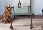 Vintage Glas koffie tafel  Peter Ghuczy 70’s design, Ophalen, Rechthoekig, Glas