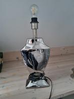 Zilveren lampenvoet - 47 cm hoog, Gebruikt, Ophalen of Verzenden, Minder dan 100 cm, Metaal
