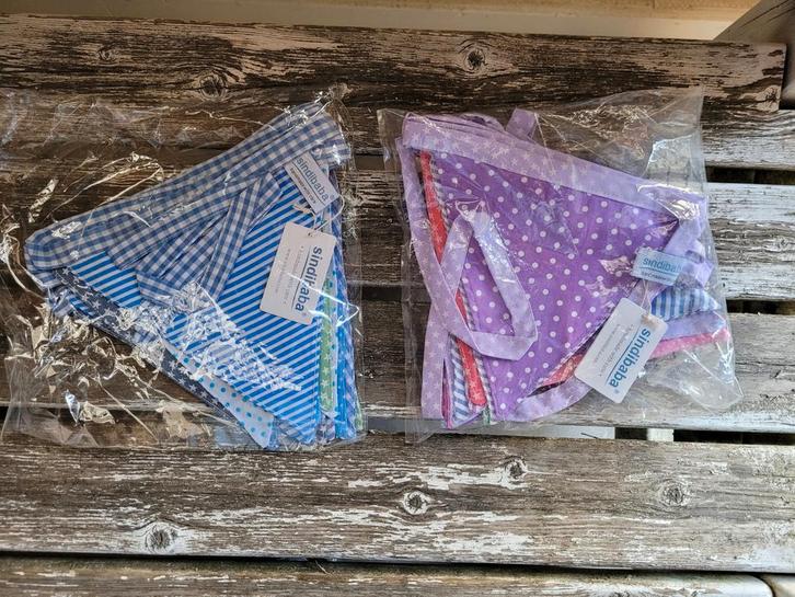 Sindibaba Stoffen Vlaggenlijn - Roze/Paars of Groen/Blauw, Kinderen en Baby's, Kinderkamer | Inrichting en Decoratie, Nieuw, Wanddecoratie