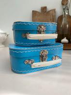 Oude Speelgoed Koffertjes - Lichtblauw, Kunststof, Gebruikt, 50 tot 100 cm, Ophalen of Verzenden