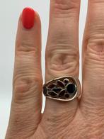 T974 Prachtige zilveren ring met emaille maat 17,5, Sieraden, Tassen en Uiterlijk, Ringen, Ophalen of Verzenden, Zo goed als nieuw