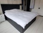 Compleet 2 persoon bed, Huis en Inrichting, Slaapkamer | Bedden, 180 cm, Gebruikt, 210 cm, Zwart
