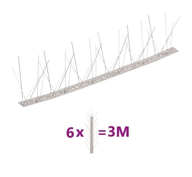 Vogel- en duivenpinnen 6x =3 mt roestvrij staal. Nieuw!!, Doe-het-zelf en Verbouw, Overige Doe-het-zelf en Verbouw, Nieuw, Ophalen of Verzenden