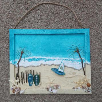3D schilderij turquoise beach serre overkapping veranda beschikbaar voor biedingen