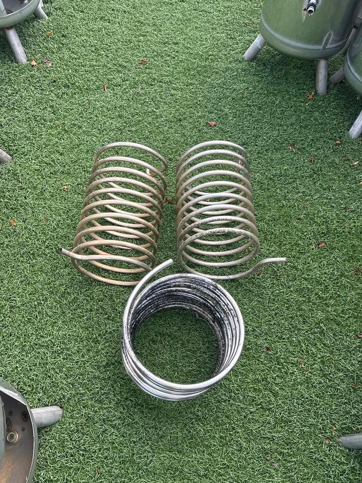 RVS 15 mm Warmtewisselaar / Wortkoeler, Tuin en Terras, Zwembad-toebehoren, Zo goed als nieuw, Verwarming, Ophalen of Verzenden