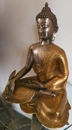 Antiek bronzen beeld brons sculptuur boeddha buddha, Ophalen of Verzenden, Zo goed als nieuw