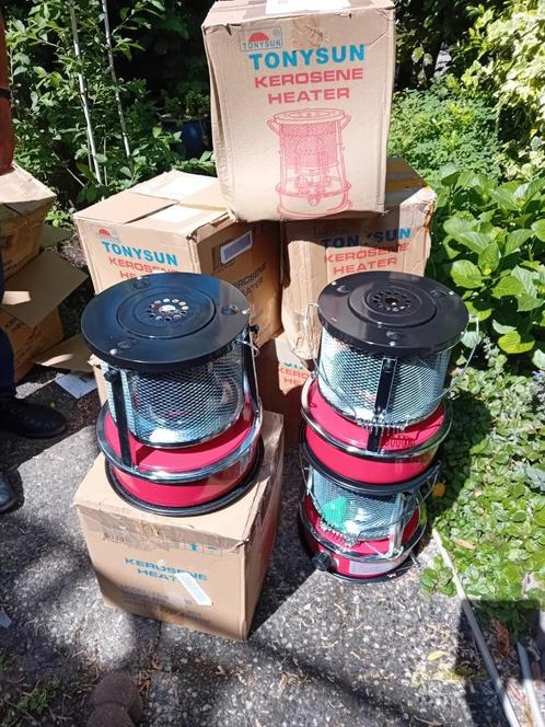 Partij van 9 TonySun petroleumkachels – retourkachels, Huis en Inrichting, Kachels, Nieuw, Vrijstaand, Petroleumkachel, Overige brandstoffen