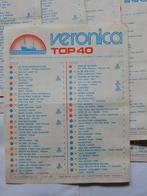 6 x Veronica Top 40 papieren lijst 1974, Verzamelen, Tijdschriften, Kranten en Knipsels, Nederland, Krant, 1960 tot 1980, Ophalen of Verzenden