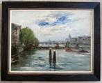 ==op de AMSTEL in Amsterdam==Jan Korthals 1916-1972==, Antiek en Kunst, Kunst | Schilderijen | Klassiek, Ophalen of Verzenden