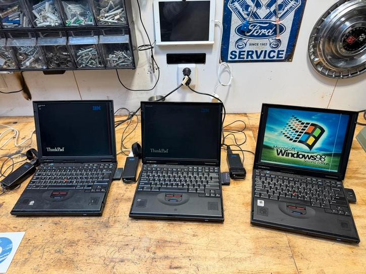 IBM Thinkpad 600 3X Vintage Laptops met veel onderdelen, Computers en Software, Windows Laptops, Niet werkend, 12 inch, HDD, Minder dan 2 Ghz