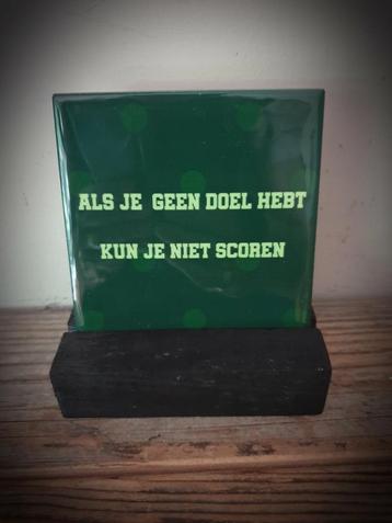 Tekst tegel "Geen doel" teksttegel met spreuk  beschikbaar voor biedingen
