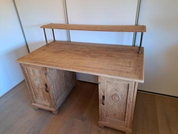 Bureau, hout, met extra plank, met lades, rond 1930 beschikbaar voor biedingen