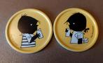 JIP EN JANNEKE ONDERZETTERS-GEEL/ZWART Alle 2 voor, Verzenden, Zo goed als nieuw, Glas of Kopje