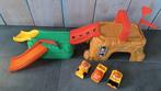 Fisher price little people, play en go garage met 3 wheelies, Ophalen of Verzenden, Zo goed als nieuw, Speelset