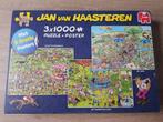 3 jan van Haasteren puzzels, 3 in 1 doos. 1000 stukjes, Ophalen of Verzenden, 500 t/m 1500 stukjes, Zo goed als nieuw, Legpuzzel