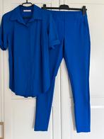 Studio anneloes set Poppy blouse L & flo bonded broek M, Blauw, Ophalen of Verzenden, Zo goed als nieuw