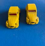 2x Citroën 2cv6  geel, Hobby en Vrije tijd, Modelauto's | 1:50, Ophalen of Verzenden, Gebruikt, Auto, Corgi
