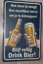 metalen wand tekst decoratie bordjes Nieuw Mancave cafe, Ophalen of Verzenden, Nieuw