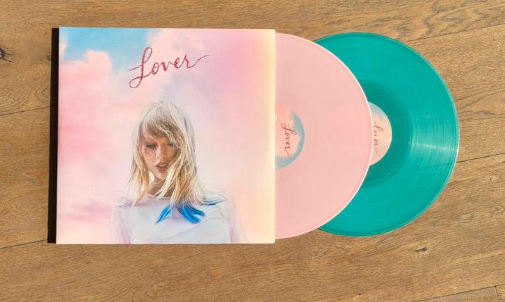 Taylor Swift - Lover (Pink/Blue Vinyl), Cd's en Dvd's, Vinyl | Pop, Zo goed als nieuw, 2000 tot heden, 12 inch, Ophalen of Verzenden