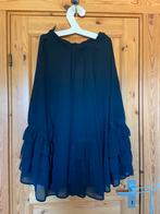 Rok zwrt stroken kant tule Elkont 38 lengte 80, Kleding | Dames, Rokken, Maat 38/40 (M), Zwart, Ophalen of Verzenden, Zo goed als nieuw