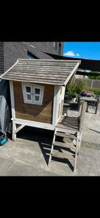 GRATIS  Speelhuisje met glijbaan, Ophalen, Gebruikt, Hout