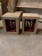 Steigerhouten Bierkrat Tafel/Opberger - Groen & Rood, Ophalen, Nieuw, Rechthoekig, 50 tot 100 cm