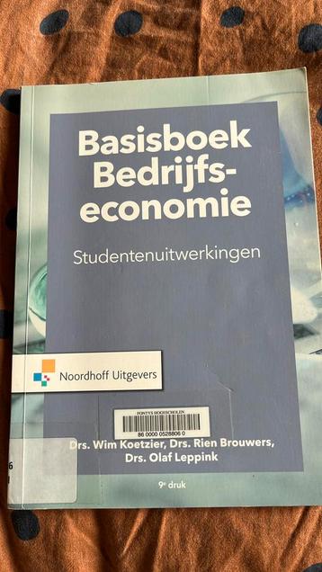 Basisboek bedrijfseconomie-studentenuitwerkingen beschikbaar voor biedingen