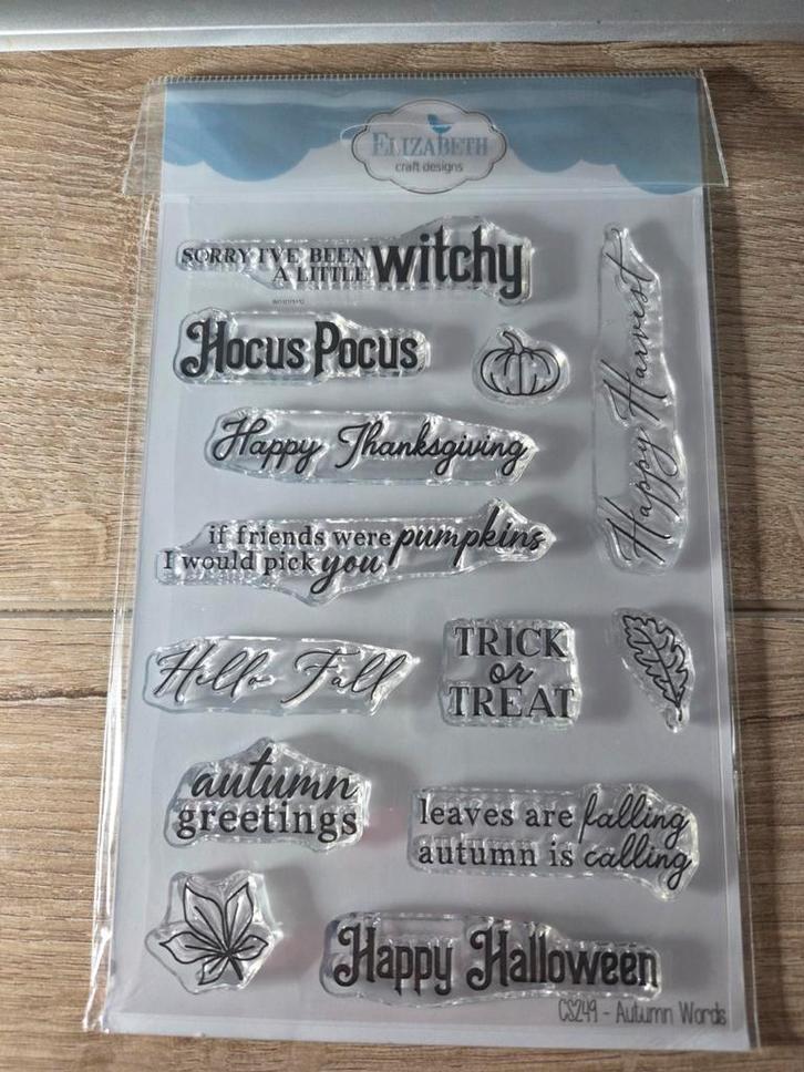 stempel ECD herfstteksten CS249, Hobby en Vrije tijd, Stempelen, Nieuw, Clearstamp, Ophalen of Verzenden