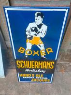 Emaille reclamebord Schuermans boxer, Ophalen of Verzenden, Gebruikt, Reclamebord