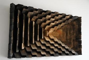 3D Schilderij gemaakt van hout <—> wood art and sound diffus