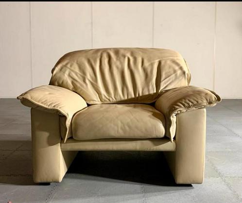 Vintage Durlet Fauteuil- jaren 70, Huis en Inrichting, Fauteuils, Zo goed als nieuw, Leer, 75 tot 100 cm, Ophalen