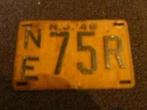 Kentekenplaat licenseplate New Jersey 1948 USA, Verzamelen, Automerken, Motoren en Formule 1, Verzenden, Gebruikt, Auto's