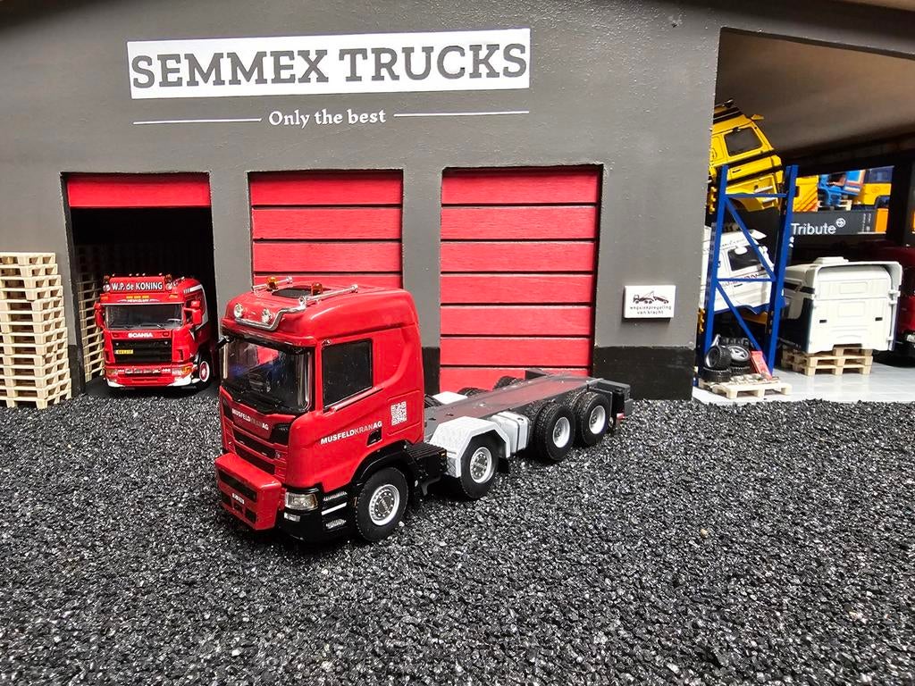 Wsi scania next gen bakwagen chassis b keus verbouw., Hobby en Vrije tijd, Modelauto's | 1:50, Zo goed als nieuw, Bus of Vrachtwagen