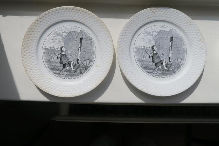 Antieke bordjes Maastricht, Antiek en Kunst, Antiek | Servies los, Ophalen of Verzenden