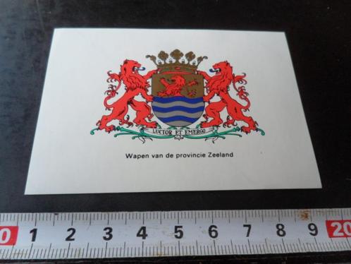 stickers Wapen van de provincie Zeeland *, Verzamelen, Stickers, Zo goed als nieuw, Overige typen, Ophalen