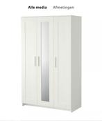 BRIMNES kledingkast met 3 deuren, wit, Overige materialen, 100 tot 150 cm, Ophalen of Verzenden, Zo goed als nieuw