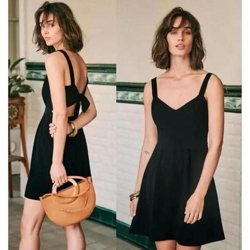 Nieuw! Dorina dress zwart Sézane maat 36, Kleding | Dames, Jurken, Nieuw, Maat 36 (S), Zwart, Boven de knie, Verzenden