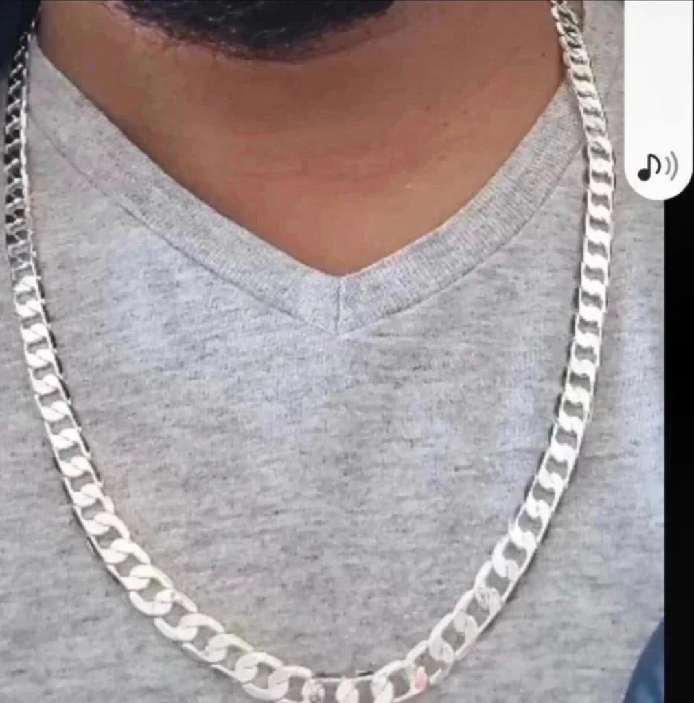 Ketting Sterling 925 Verzilverd 60cm, Sieraden, Tassen en Uiterlijk, Kettingen, Verzenden, Nieuw, Zilver, Overige materialen