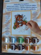Borduurpakket tijger., Ophalen of Verzenden, Nieuw, Handborduren, Borduurpakket