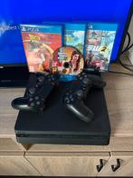 PlayStation 4 Slim 1TB, 2 controllers, Spelcomputers en Games, Gebruikt, Ophalen of Verzenden, 1 TB, Met 1 controller