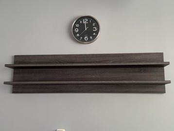 Wandbord/ paneel haco antraciet eiken