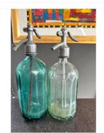 Antieke spuitwater flessen 2 stuks CHCS sifonflessen, Antiek en Kunst, Ophalen of Verzenden