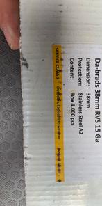 Da - brads RVS 38 mm 5000 stuks 15 GA, Ophalen of Verzenden, Nieuw, Overige typen, Rvs