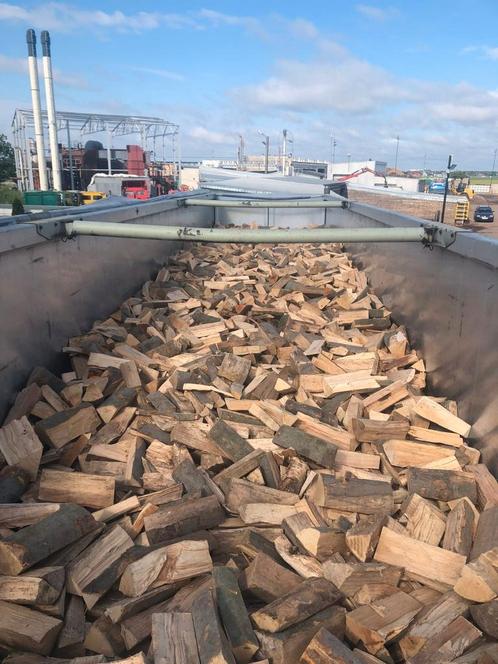 Vrachtwagen Openhaardhout eik,mix,berk losgestort. Prijs:, Tuin en Terras, Haardhout, Blokken, 6 m³ of meer, Ophalen of Verzenden