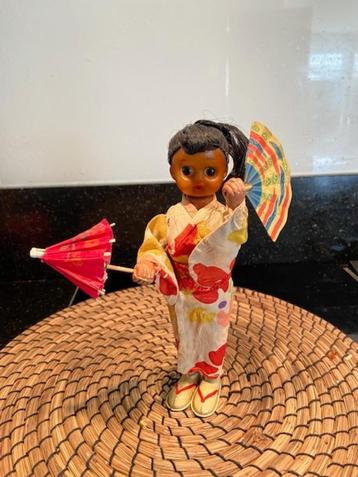 LinMar jaren '60 Japans geisha girl, windup beschikbaar voor biedingen