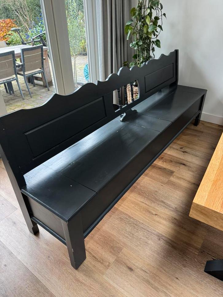 Klepbank 240 cm, Huis en Inrichting, Banken | Bankstellen, Gebruikt, Rechte bank, Vierpersoons of meer, 200 tot 250 cm, Minder dan 75 cm