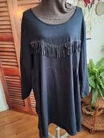 Trui maat 52 54 56 met franjes zwart, Kleding | Dames, Grote Maten, Ophalen of Verzenden, Gedragen, Zwart, Trui of Vest