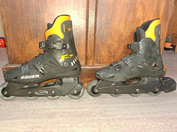Bauer inline skates mt 39-40, Sport en Fitness, Skeelers, Gebruikt, Inline skates 4 wielen, Bauer, Dames, Heren, Verstelbaar, Ophalen of Verzenden